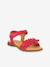 Pair of LORE FLOWERS Leather Sandals for Girls, FRODDO blue+blush+deep blue+gold+golden pink+lavender+red+rose+tomato red - vertbaudet enfant 