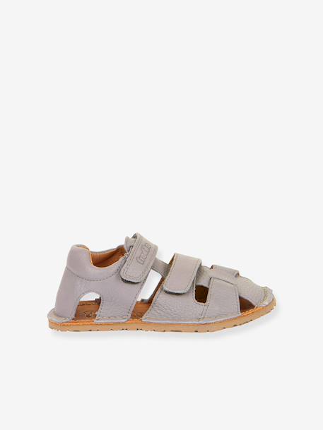 Closed BAREFOOT FLEXY AVI Sandals for Children, FRODDO light grey+navy blue - vertbaudet enfant 