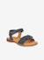 Pair of LORE FLOWERS Leather Sandals for Girls, FRODDO blue+blush+deep blue+gold+golden pink+lavender+red+rose+tomato red - vertbaudet enfant 