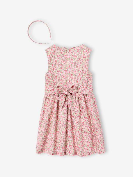 3-piece dress, cardigan and band for head accessories for hair set pale pink - vertbaudet enfant 