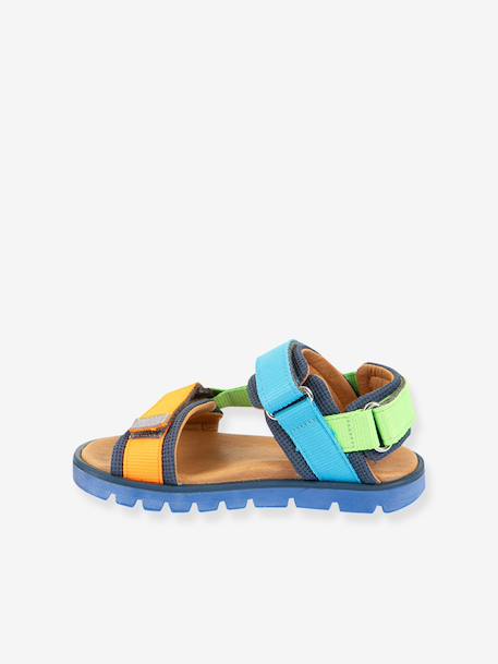 Pair of KE FLASH Hook-&-Loop Sandals for Boys, FRODDO aqua+black+blue+electric blue+fuchsia+multicoloured+navy blue+rosy - vertbaudet enfant 