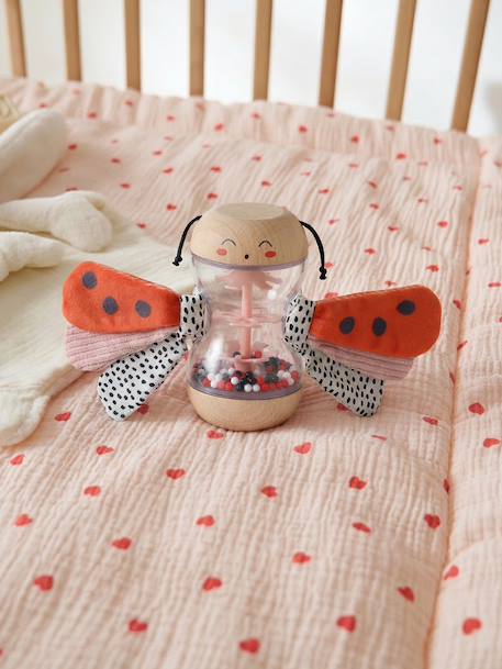 Hochet coccinelle bois FSC® rouge - vertbaudet enfant 