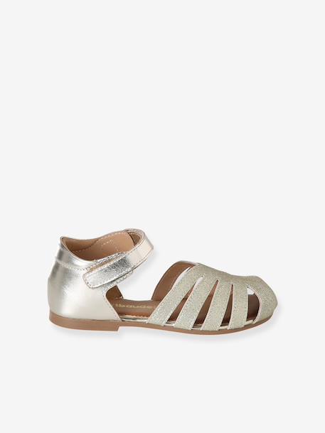Girls' strap ballerinas gold - vertbaudet enfant 