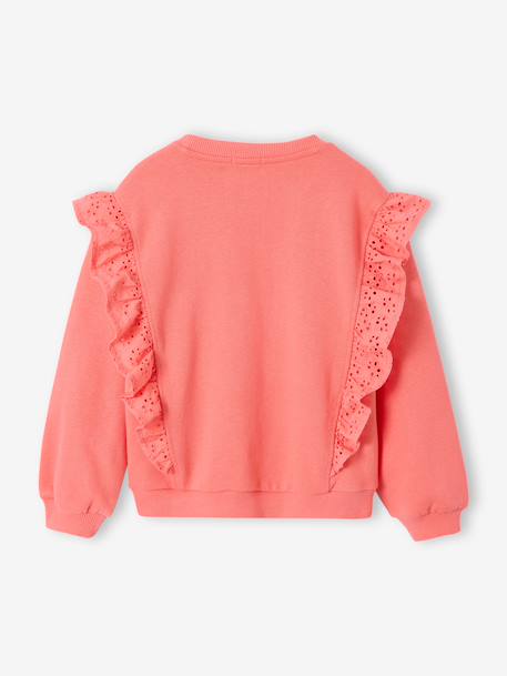 Fancy frill sweatshirt coral - vertbaudet enfant 
