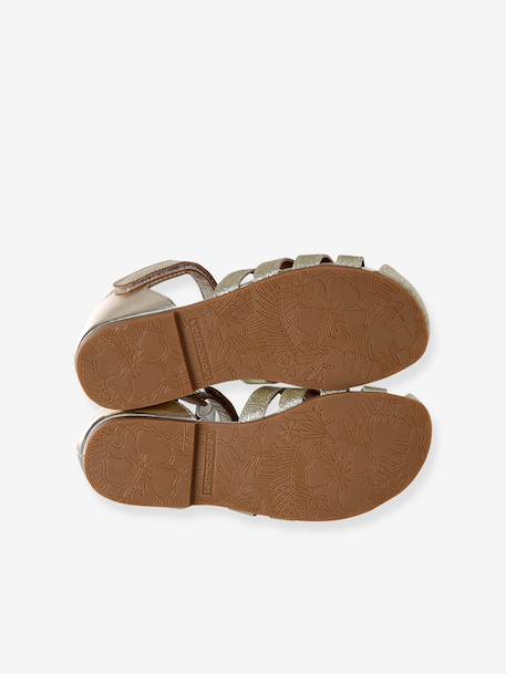 Girls' strap ballerinas gold - vertbaudet enfant 