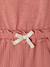 Two-fabric playsuit for girls old rose+slate grey - vertbaudet enfant 