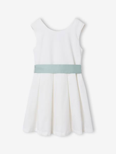 Occasion Wear Dress with Floral Print, for Girls light blue+pale pink+printed pink+printed white+white - vertbaudet enfant 
