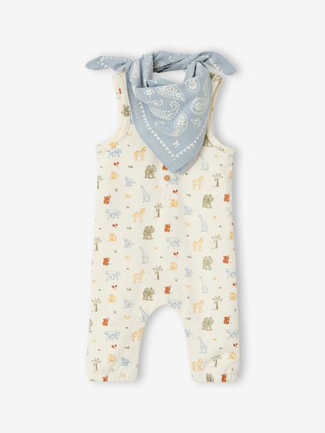 Ensemble combi bandana bébé écru - vertbaudet enfant 