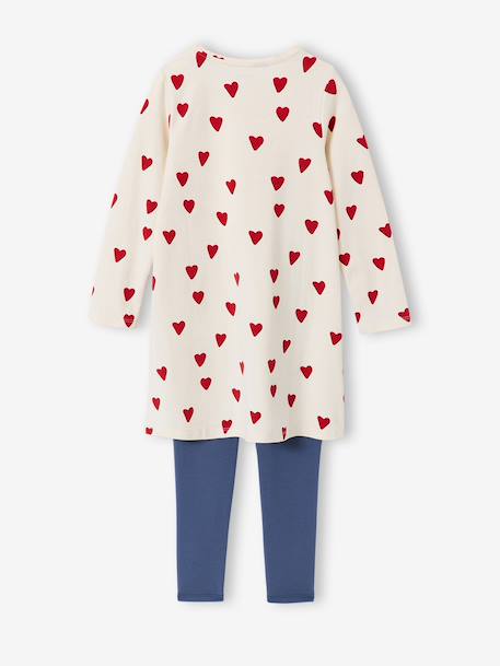 Lot de 2 pyjamas chemises de nuit legging bleu - vertbaudet enfant 
