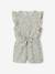Frilly Cotton Gauze Playsuit for Girls ecru+sage green - vertbaudet enfant 