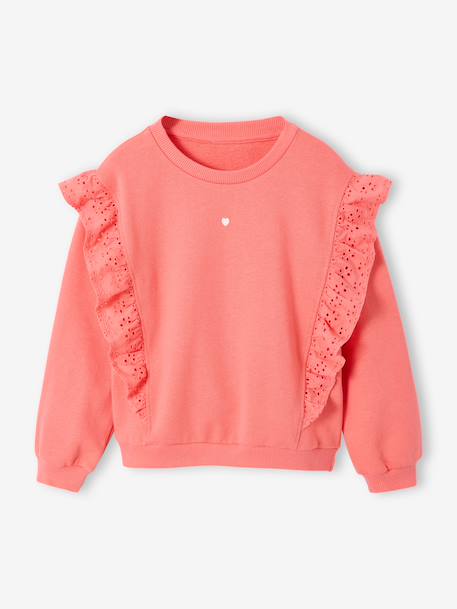 Fancy frill sweatshirt coral - vertbaudet enfant 