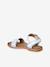 Girls' leather buckle sandals white - vertbaudet enfant 
