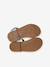 Girls' leather buckle sandals white - vertbaudet enfant 