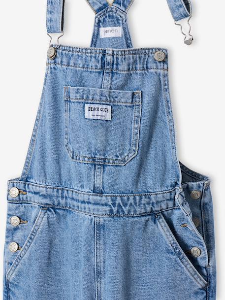 Girl's denim dungaree light blue - vertbaudet enfant 