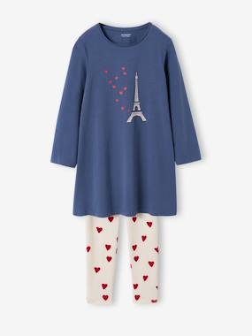 Lot de 2 pyjamas chemises de nuit legging - vertbaudet enfant Fille-Lot de 2 pyjamas chemises de nuit legging