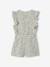 Frilly Cotton Gauze Playsuit for Girls ecru+sage green - vertbaudet enfant 