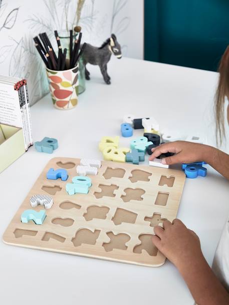 Puzzle des chiffres en bois FSC® multicolore - vertbaudet enfant 