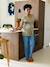 V-neck nursing t-shirt black+khaki - vertbaudet enfant 