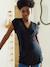 V-neck nursing t-shirt black+khaki - vertbaudet enfant 