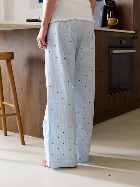 Pyjamas with hearts for nursing clothes and breastfeeding sky blue - vertbaudet enfant 