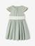Party skater dress with bow sage green+white - vertbaudet enfant 