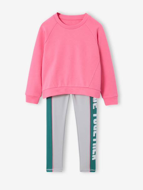 Girls' sweatshirt and leggings set marl grey - vertbaudet enfant 