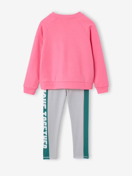 Girls' sweatshirt and leggings set marl grey - vertbaudet enfant 