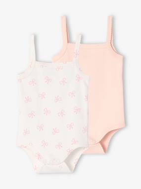 -Lot 2 body bretelles bébé fille 