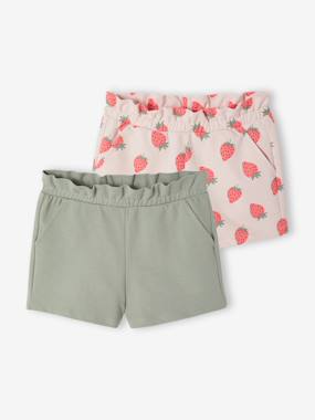 Girls-Pack of 2 Pairs of Shorts for Girls