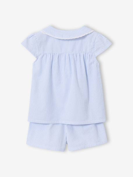 Short-sleeved pyjama playsuit to customise sky blue - vertbaudet enfant 
