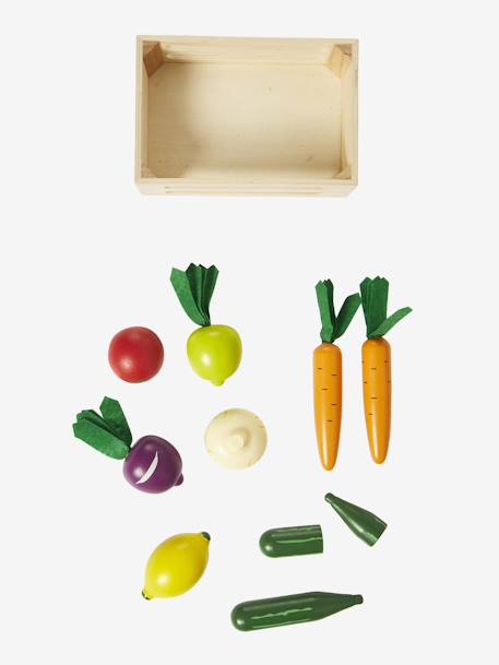 jouet en bois pour la cuisine dinette - panier de légumes -10589