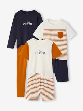 -Lot 3 pyjamas vélo long et court