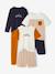 Lot 3 pyjamas vélo long et court caramel - vertbaudet enfant 