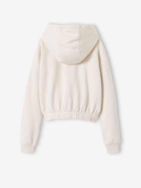 Girl's hooded sweatshirt for sport vanilla - vertbaudet enfant 