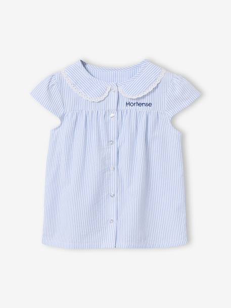 Short-sleeved pyjama playsuit to customise sky blue - vertbaudet enfant 