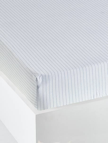 Drap-housse enfant ALPIN BLANC IMPRIME - vertbaudet enfant 