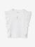 Short-sleeved frill t-shirt for girls ecru - vertbaudet enfant 