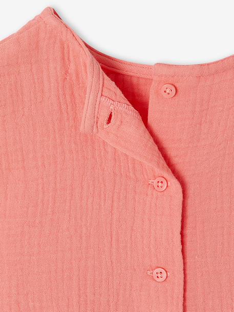 Set of blouse and frilled trousers coral - vertbaudet enfant 