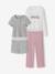 Lot 2 pyjamas court et long gris chiné - vertbaudet enfant 