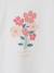 Tee-shirt fille motif romantique manches courtes à volant écru+marine+rose+vert sauge - vertbaudet enfant 
