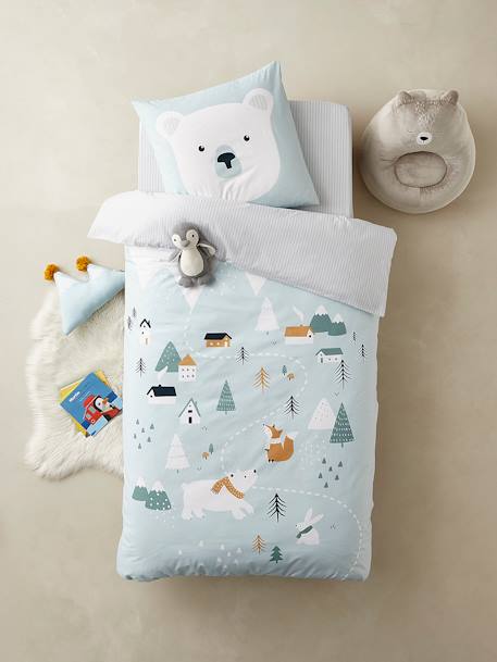 Drap-housse enfant ALPIN BLANC IMPRIME - vertbaudet enfant 