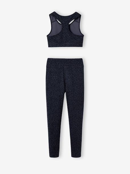 Girl's bra leggings set anthracite - vertbaudet enfant 