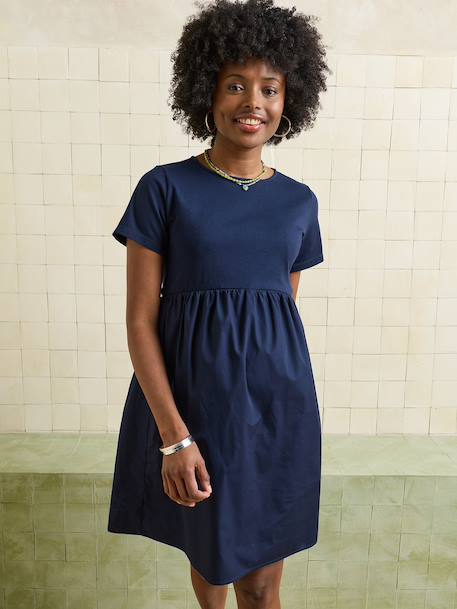 Two-tone nursing clothes dress navy blue - vertbaudet enfant 