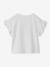 Girl's short-sleeved t-shirt with romantic pattern and frill detail ecru+navy blue+rose+sage green - vertbaudet enfant 