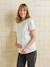 Short-sleeved maternity t-shirt with embroidery ecru - vertbaudet enfant 