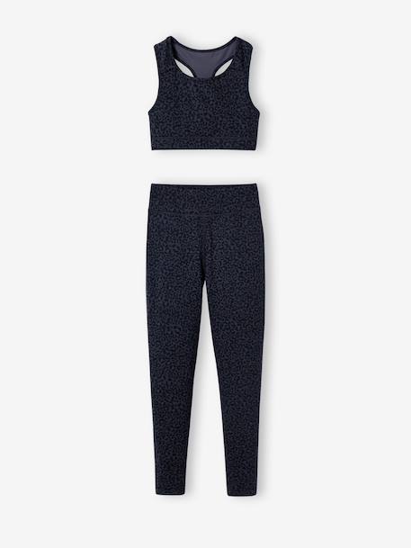 Girl's bra leggings set anthracite - vertbaudet enfant 