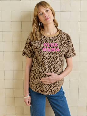 Maternity-Organic Cotton* T-Shirt with Slogan, for Maternity 