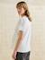Short-sleeved maternity t-shirt with embroidery ecru - vertbaudet enfant 