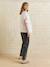 Short-sleeved maternity t-shirt with embroidery ecru - vertbaudet enfant 