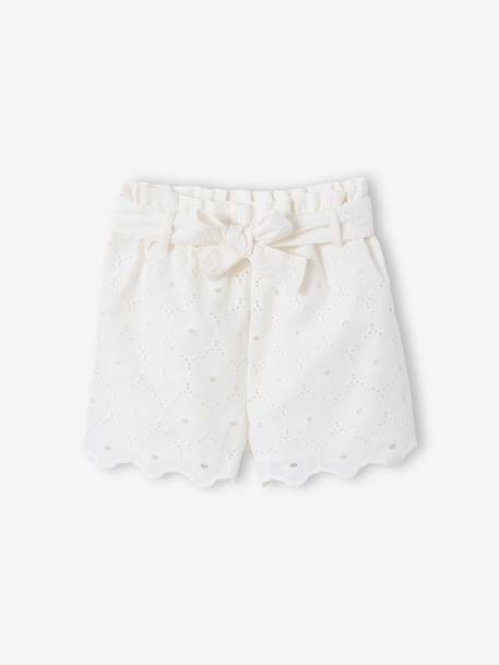 Set of 2 shorts for girls Ella Happy Time white - vertbaudet enfant 
